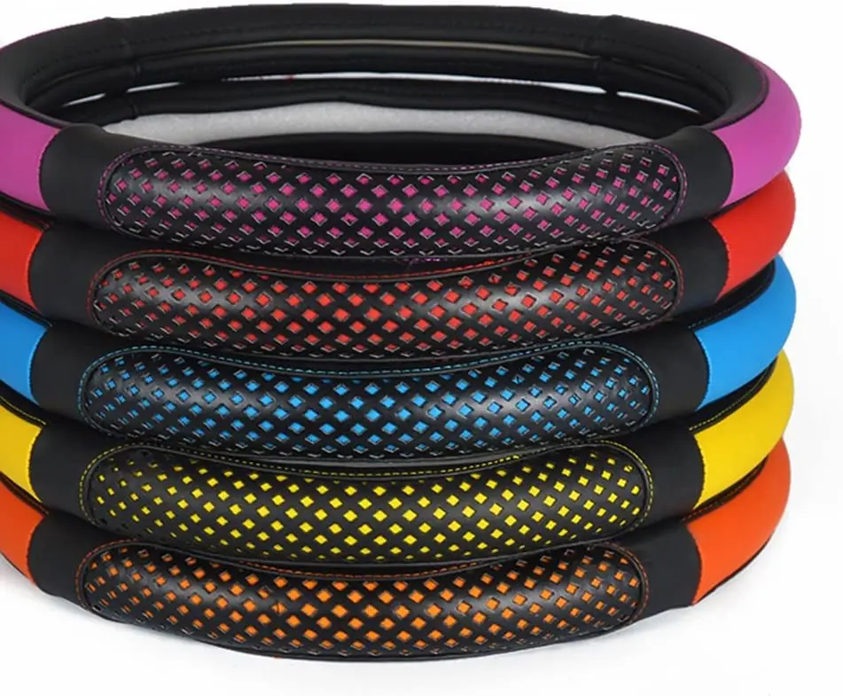 

General Motors Steering Wheel Cover Pu38m Hole Perforated Cartoon Anti Slip Steering Wheel Female Protective Cover Auto Parts