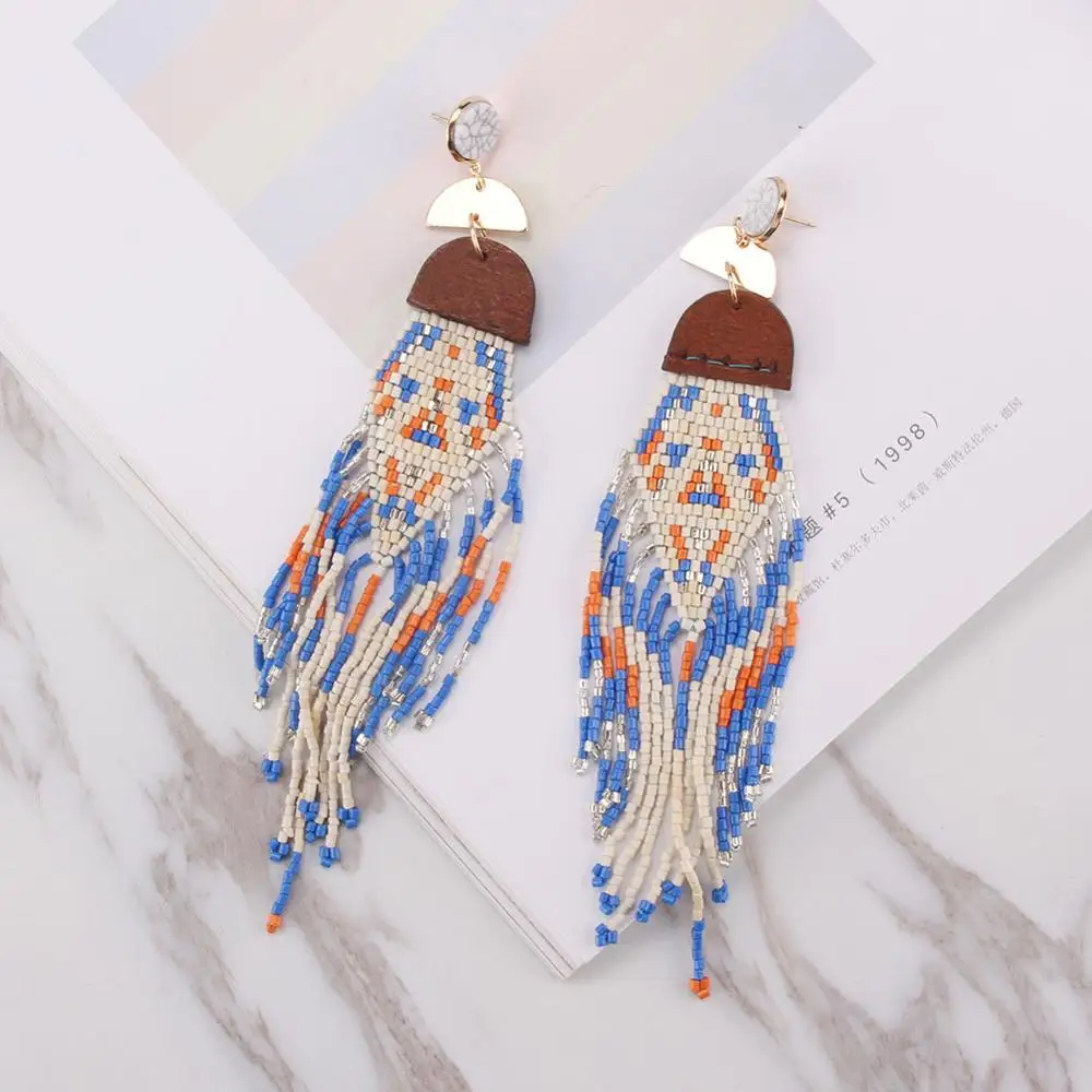 Мини бусины кисточкой серьги в виде капель с кристаллами форме для женщин