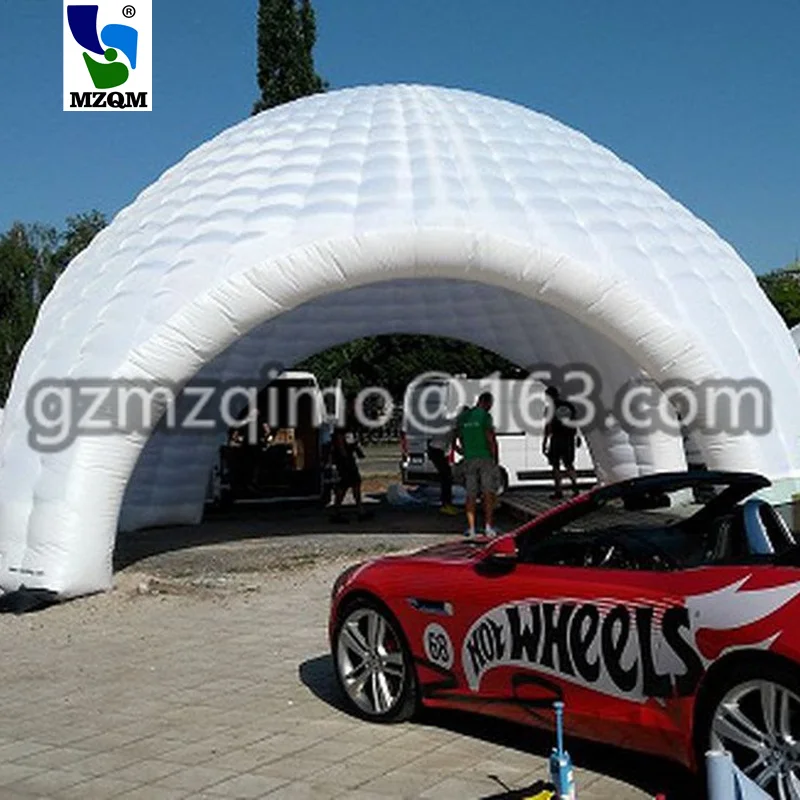 Новейший дизайн надувная купольная палатка MZQM садовая Igloo освещение надувные