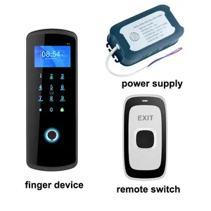 Беспроводной комплект для контроля доступа со сканером отпечатков пальцев, 2,4 ГГц, не требует проводов для поддержки стеклянныхдеревянныхметаллических дверей, IC-карта, 13,56 м, удаленный переключателькод