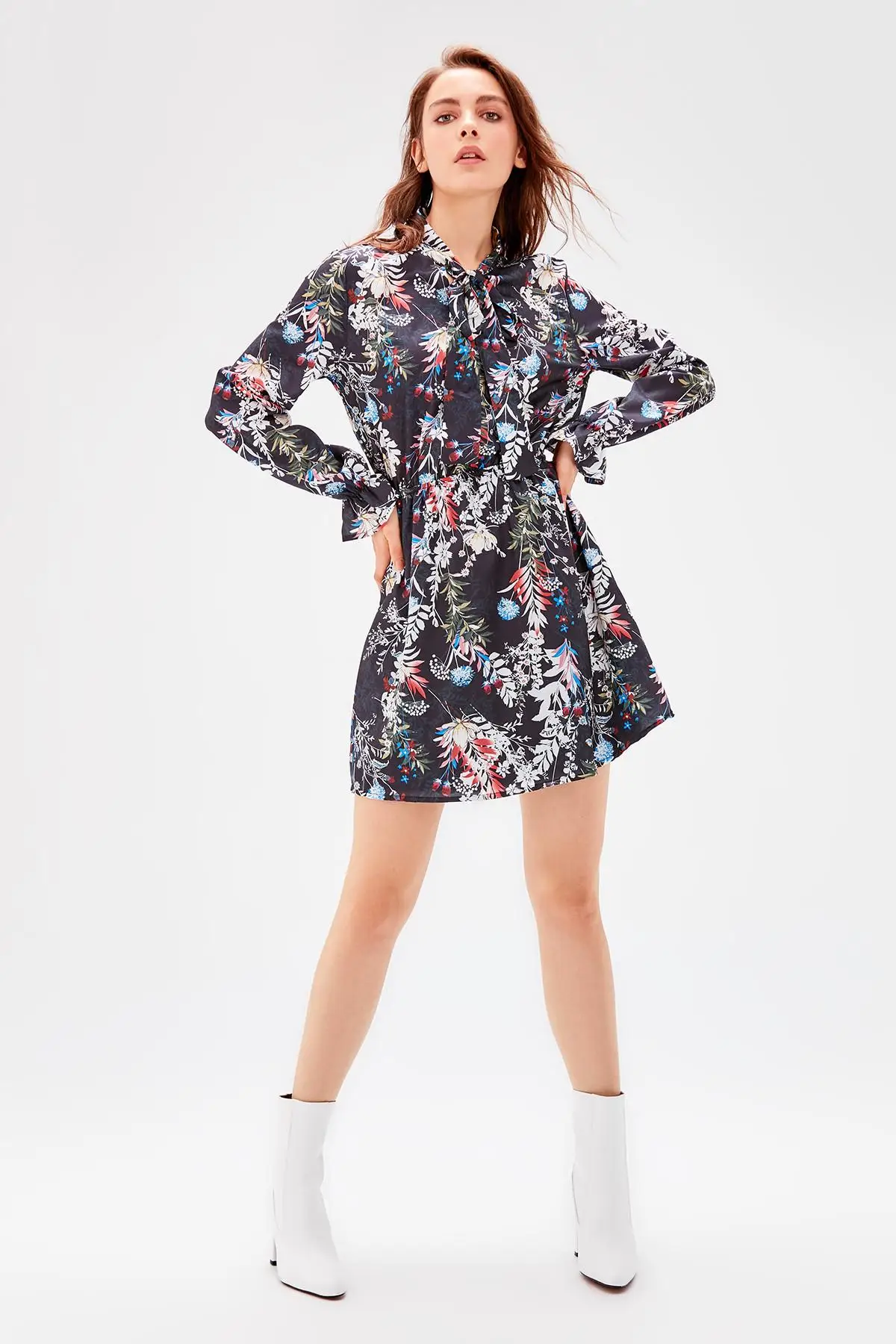 Платье с разноцветным узором TWOAW20EL0374|Женские платья| |