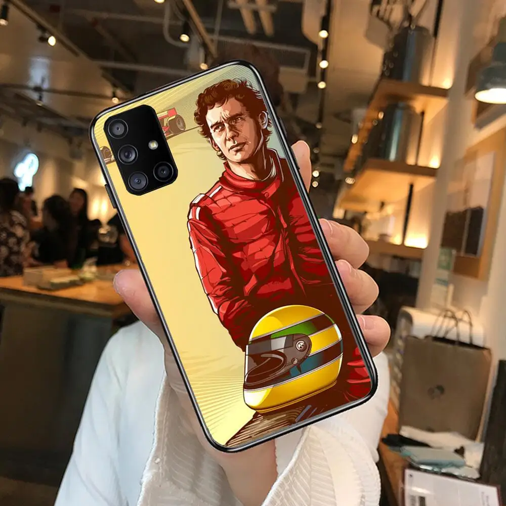 

Racing A-Ayrton Senna Phone Case Hull For Samsung Galaxy A50 A51 A20 A71 A70 A40 A30 A31 A80 E 5G S Black Shell Art Cell Cove