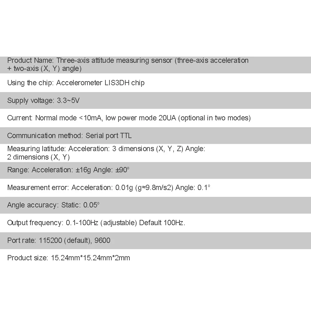 Цифровой Инклинометр WitMotion WT31N AHRS 3-осевой датчик ускорения 2-осевое измерение