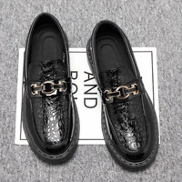 mens casual leather shoes winter business formal wear british style thick soled youth martin boots mens low top leather shoes