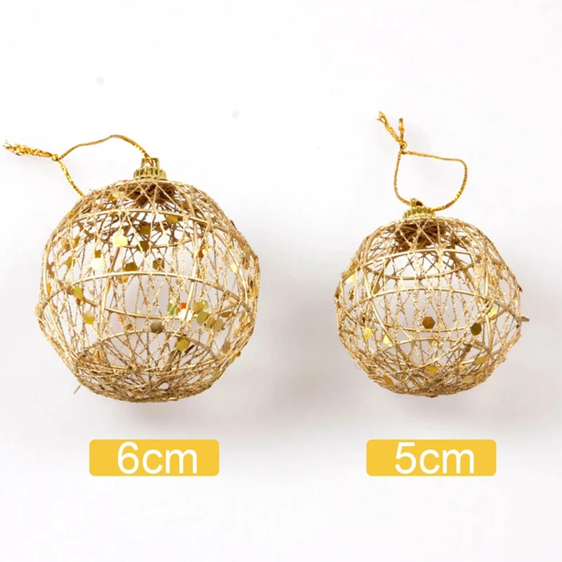 

Hot Sale 6 Pieces Of Golden Christmas Tree Pendant Ball Christmas Birthday Party Home Wedding Party Decoration