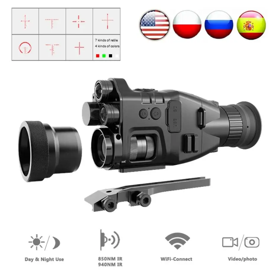 Henbaker 940nm инфракрасный прицел ночного видения CY789 24x30 цифровой Монокуляр 1080P HD