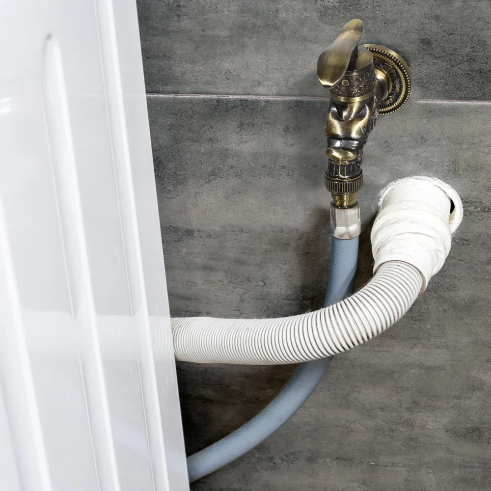 

TOPBATHY Antique Single Handle Wall Mount for Washing Machine Sink Kitchen Bathroom