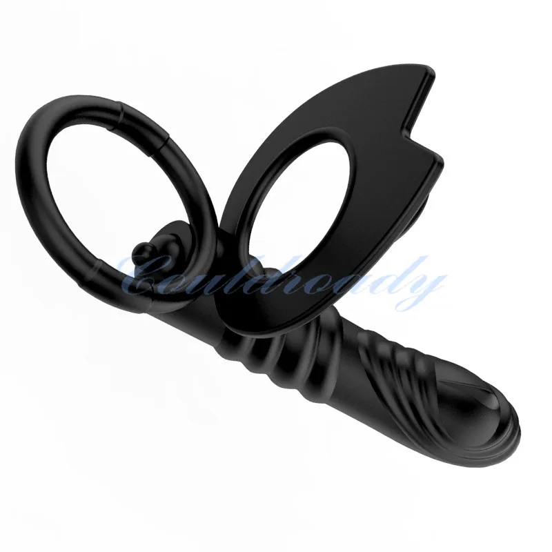 Вибратор с двойным проникновением 10 скоростной член ремень на пенис анальная