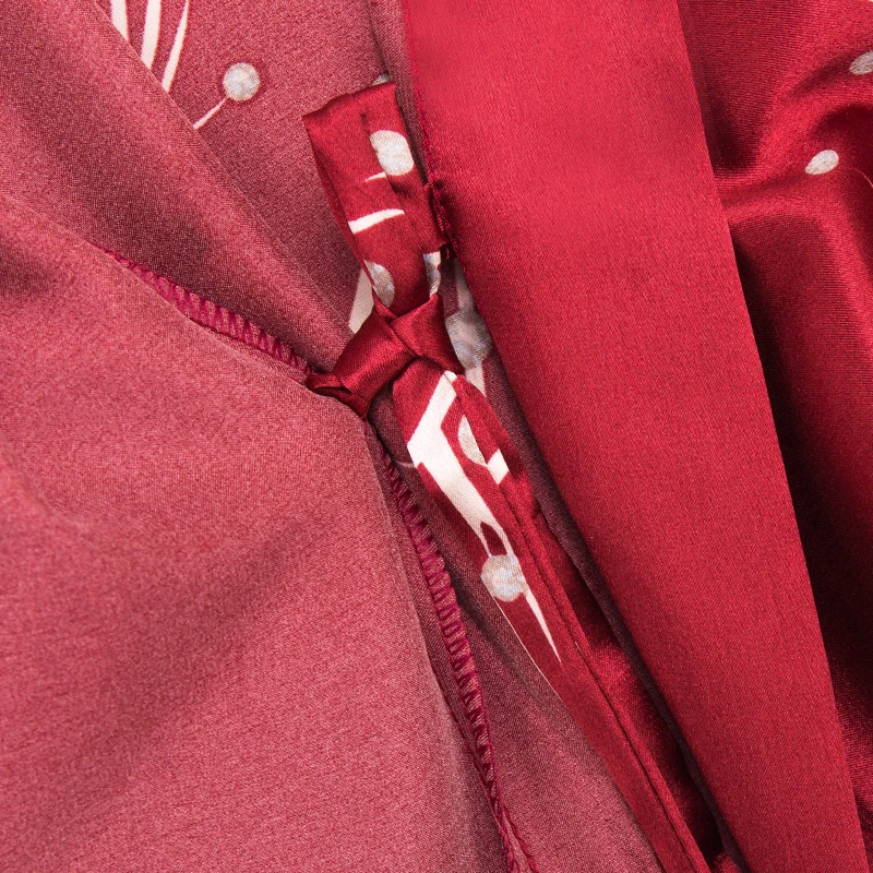 

Silk Robes for Women Satin Long Kimono Robes Blossoms Printed Bridesmaid Wedding Party Dressing Gown Sleepwear M-XXL