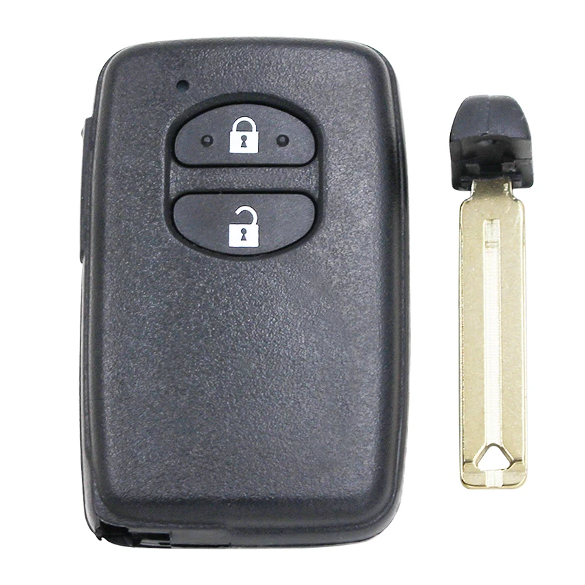 Замена 2 кнопки футляр для дистанционного ключа для Toyota Land Cruiser Prado 2010- Avalon Camry HIGHLANDER RAV4 неразрезанная вставка ключ