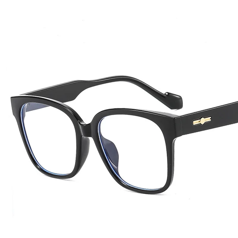 

2021 Winter Anti Blue Light Glasses Frame Unisex Oversized Eyeglasses For Women Clear Optical Spectacles Computer Eyewear UV400