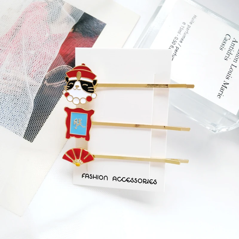 Заколки для волос Timlee H016 заколки из сплава с кошачьими облаками и ласточками