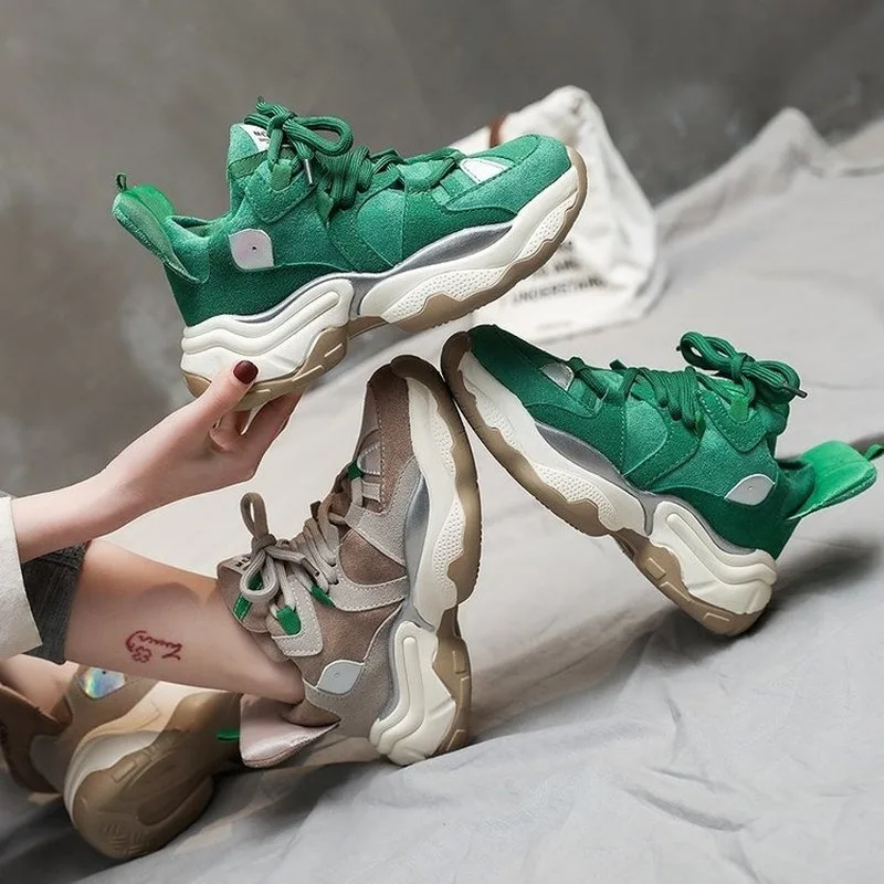 

2020 Sneakers for Women Platform Women's Sports Shoes Female Casual Breathable Vulcanize Shoes Lace Up Footwear Woman