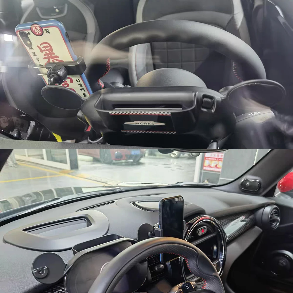 phone holder in car dashboard navigation bracket for telephone support mini cooper s jcw 2020 2021 2022 new styling accessories free global shipping