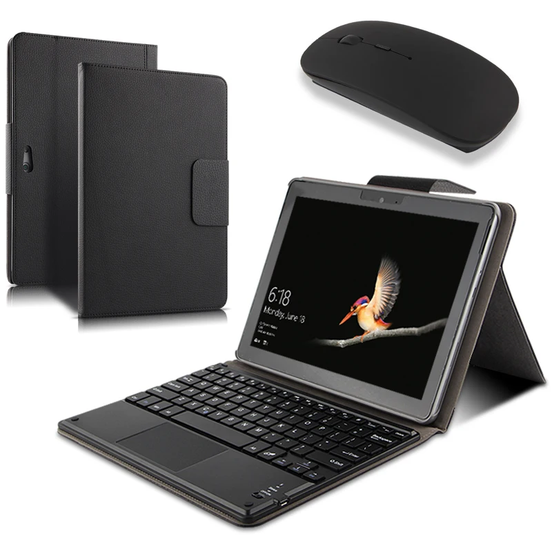 Black and Mouse Чехол для microsoft Surface Go 10,1 дюймов магнитно Съемный беспроводной Bluetooth клавиатура мышь чехол+ стилус - Цвет: Black and Mouse