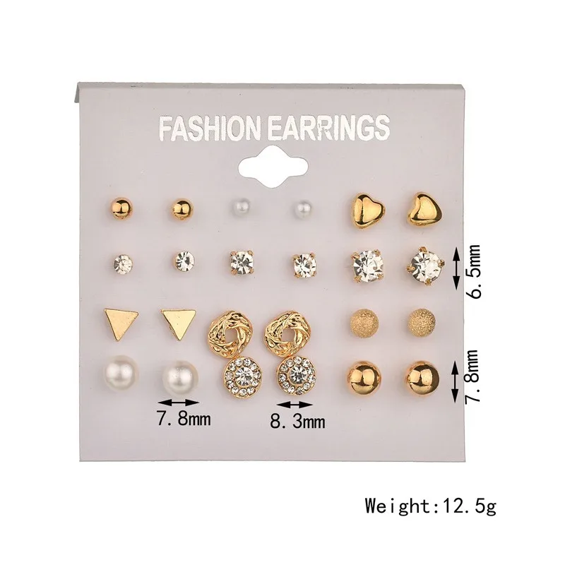 

small earrings earrings for women earings women earrings pearl earrings Titanium pairs of square imitation Zircon Earrings