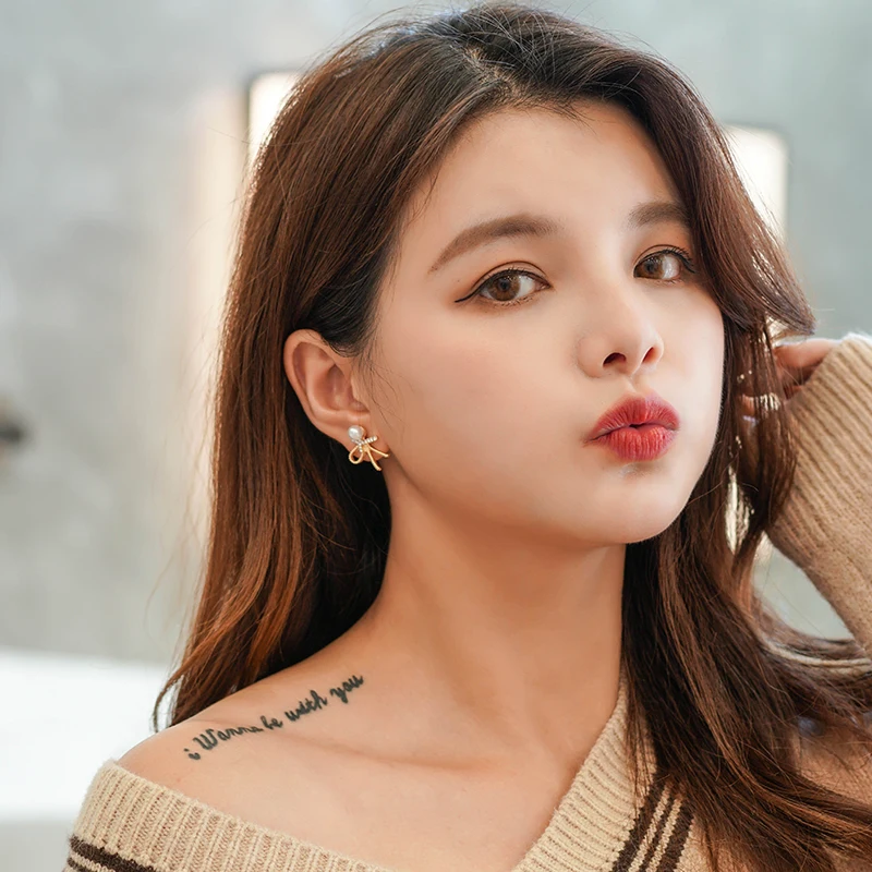 Женские серьги-бабочки Xinwei Золотые серьги-стразы с кристаллами вечерние серьги