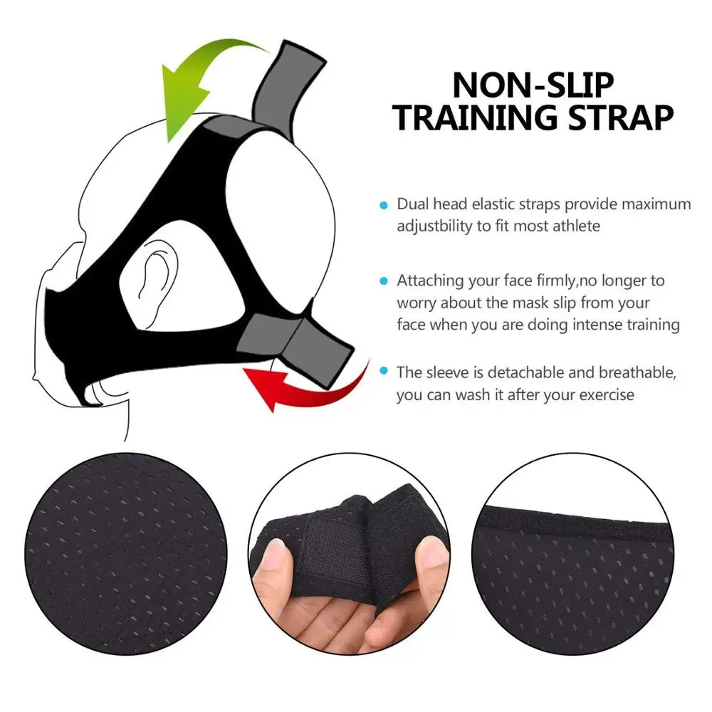 Маска для упражнений с блокировкой кислорода маска тренировок по бегу