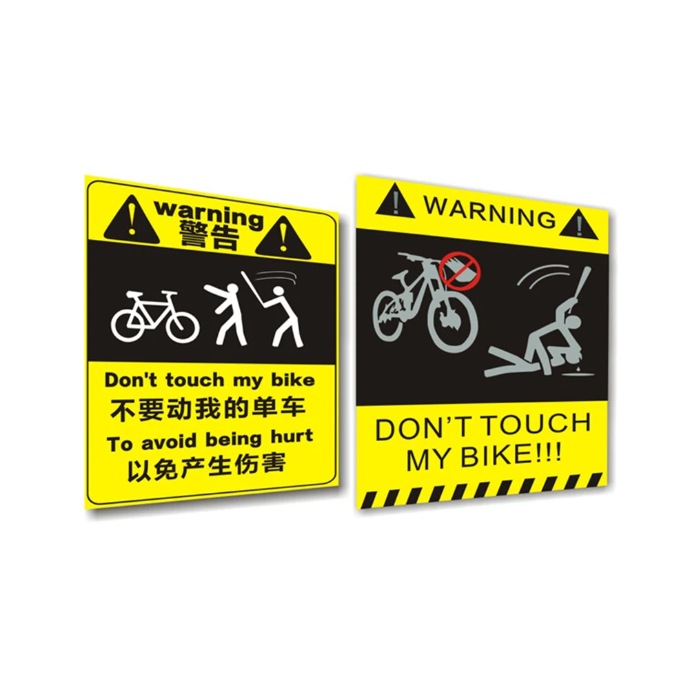 

Bike Waterproof Reflective Bumper Sticker Don't Touch My Warning Bicycle Motorcycle Sticker Cycling Accessories Free Shipping