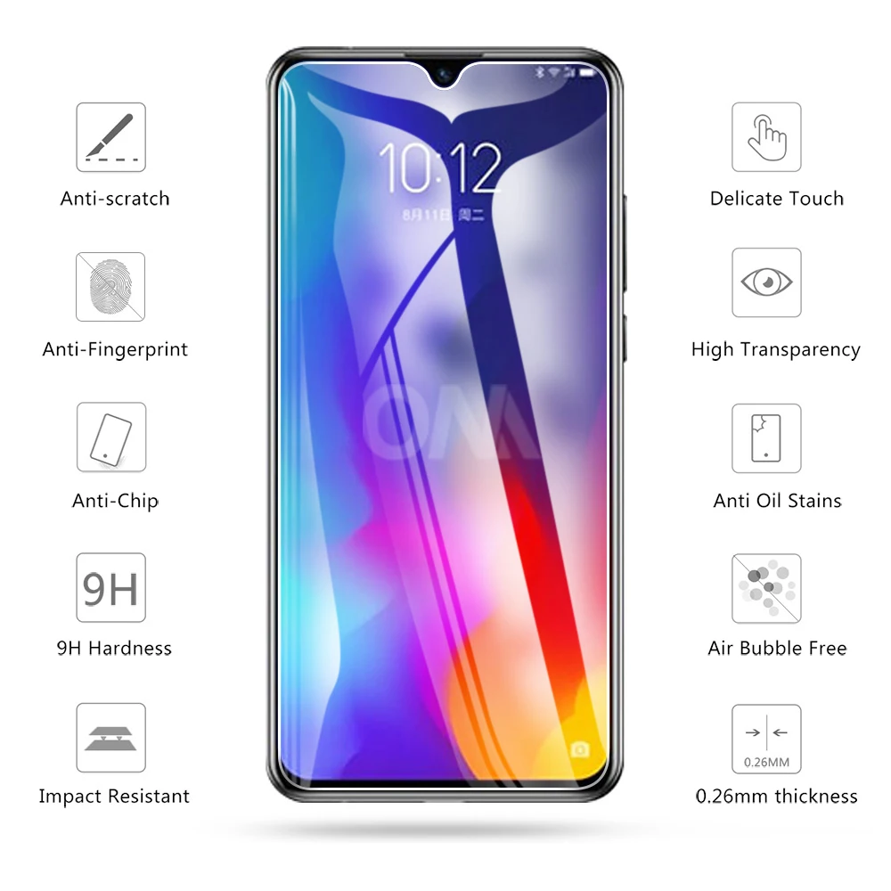 2 шт. закаленное стекло для Lenovo K10 Note Защитное экрана 2.5D 9H защитная пленка|Защитные
