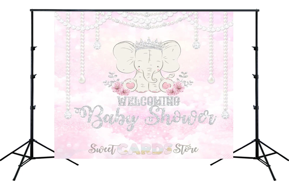 Фон для фотосъемки на заказ с изображением слона девочки ребенка душа стола