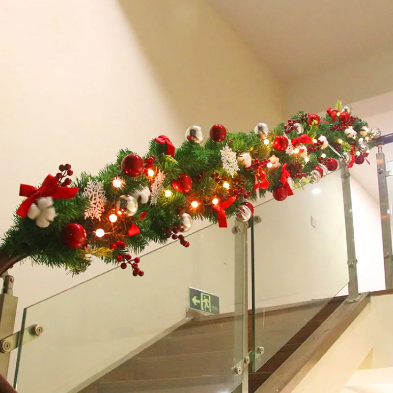 

Christmas Decorations Ins New 2.7m Christmas Rattan Garland Shopping Mall Hotel Window Home Pendant Ornaments