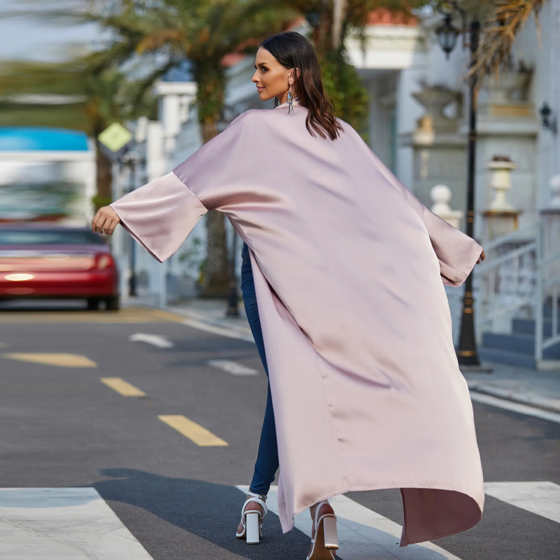 

Eid Open Abaya Kimono Cardigan Turkey Muslim Hijab Dress Abayas for Women Dubai Islam Clothing Caftan Kaftan Robe Djellaba Femme