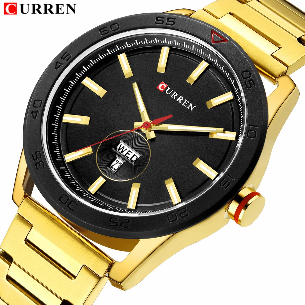 CURREN 2019 часы для мужчин повседневные Дата кварцевые наручные с вакуумная