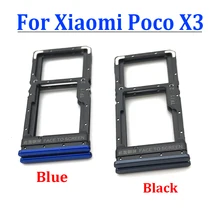 50Pcs For Xiaomi Poco F3 X3 NFC SIM Card Tray Slot Holder Adapter Socket Poco X3 Sim Tray Holder Replacement Part