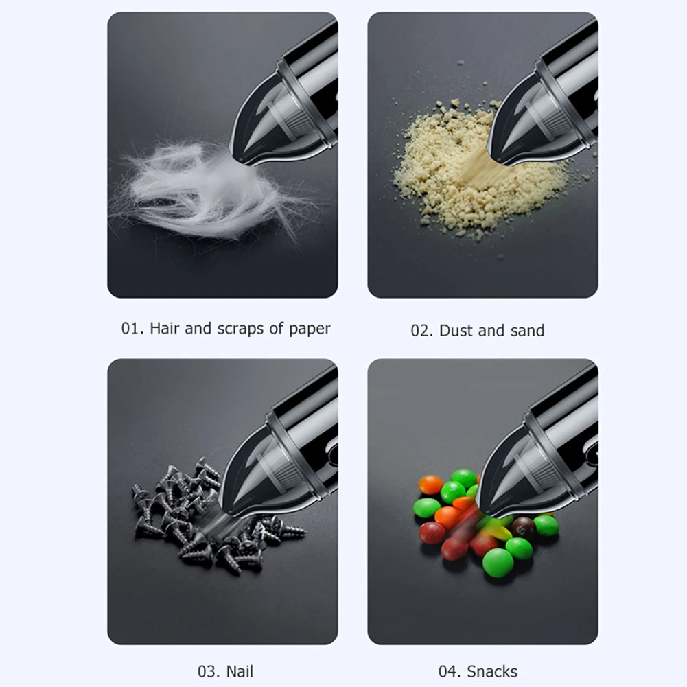 Беспроводной ручной автомобильный мини-пылесос 8000 па для дома и компьютера |