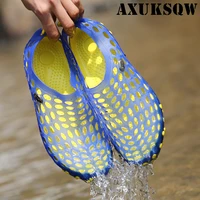 hollow casual wading shoes 44 summer fashion men and women breathable jelly hole shoes outdoor non slip beach angle water shoes
