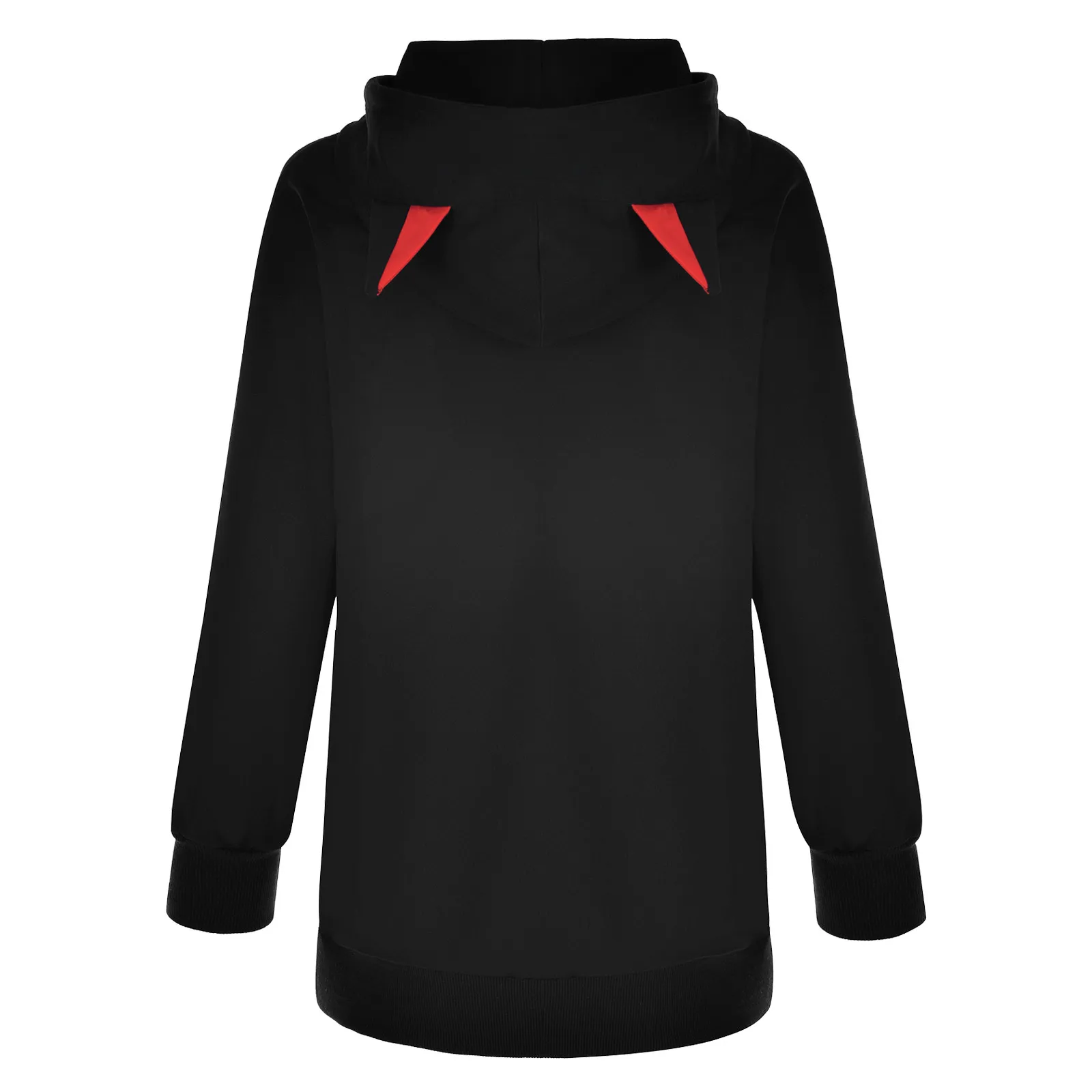 

Sweatshirt Women Leisure Style Loose Hoodie Autumn Winter Plus Velvet Up Thicken Long Sleeve Cute Cat Ear Solid Color Hoodies