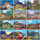 Evershine Алмазная мозаика дом вышивка крестиком Алмазная вышивка Полный квадратный раунд пейзаж рукоделие городок распродажа кустарный