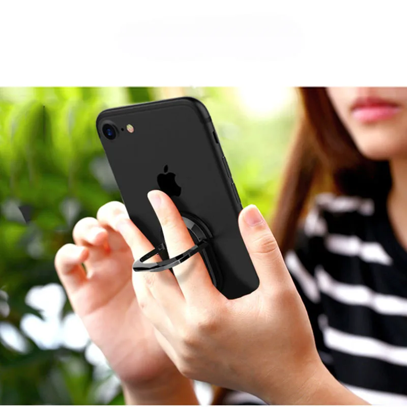 Phone Finger Ring Case For iPhone 7 Plus Magnetic Car Holder 7Plus Kickstand TPU Soft Silicone Back Cover Cases | Мобильные телефоны