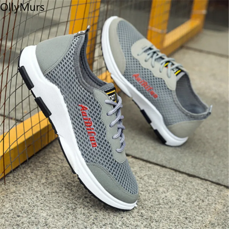 Мужские сетчатые туфли новинка весны 2020 мужская повседневная обувь дышащая