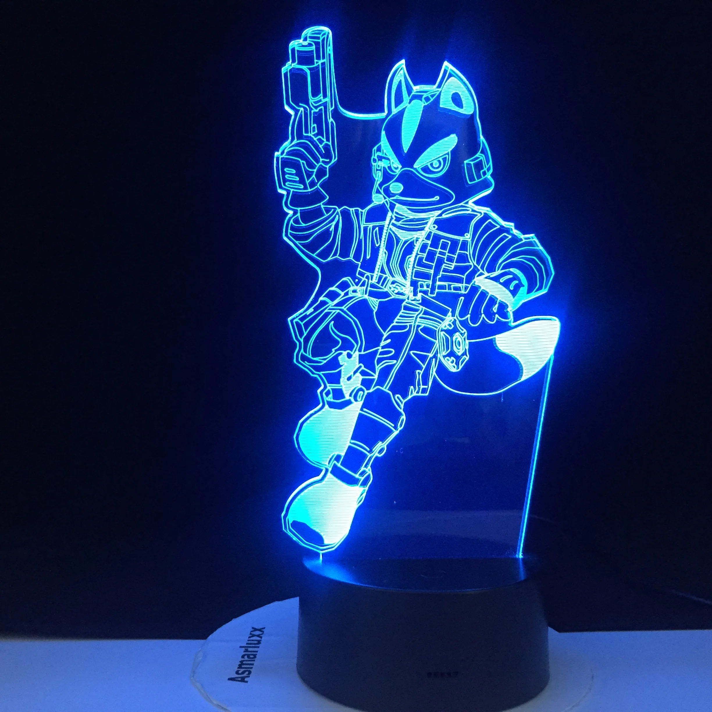 3d настольная лампа Starfox с сенсором USB 7 цветов меняющая фигуру декоративная для