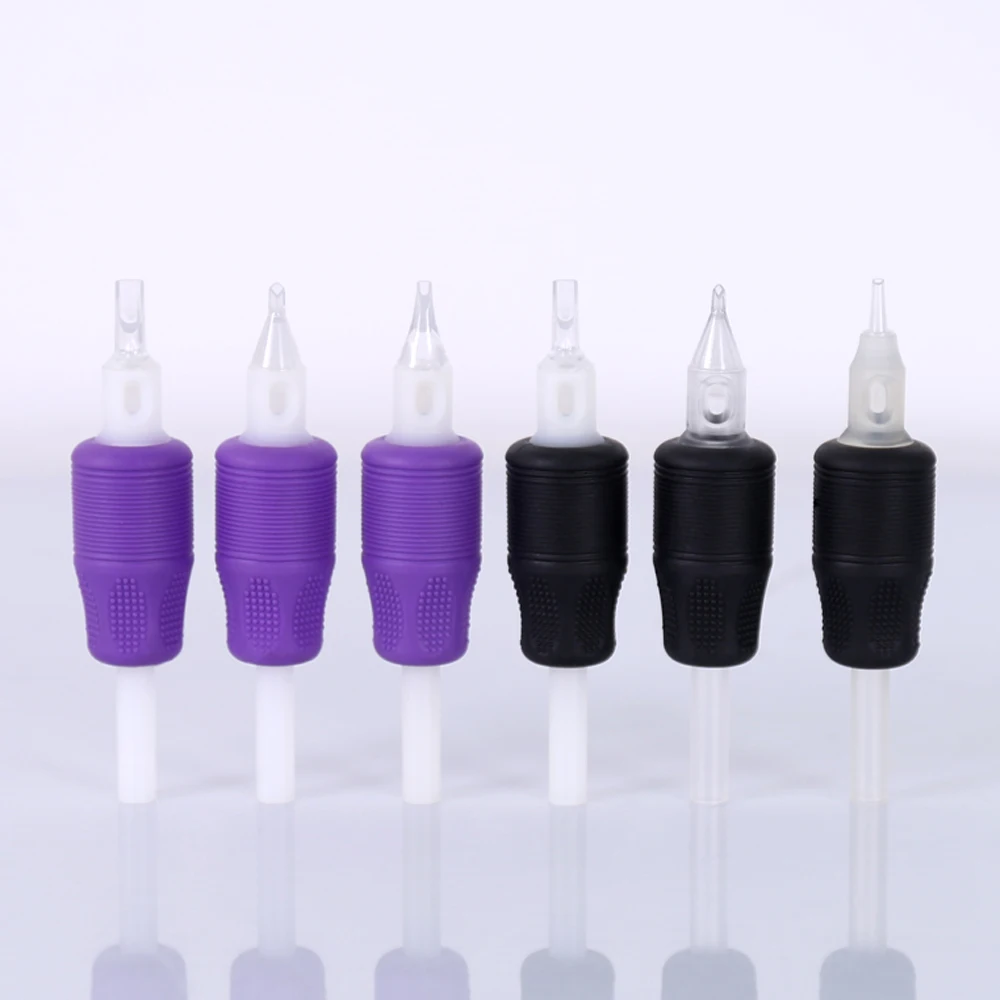 

20PCS HUMMINGBIRD 25MM Premade Sterilized Disposable Tattoo Grip Tube Supply 3/5/7/9/11/13/15R Size Tattoo machine Grip purple