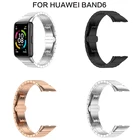 Ремешок из нержавеющей стали для наручных часов Honor Band 6, сменный спортивный браслет для Huawei Honor Band 6