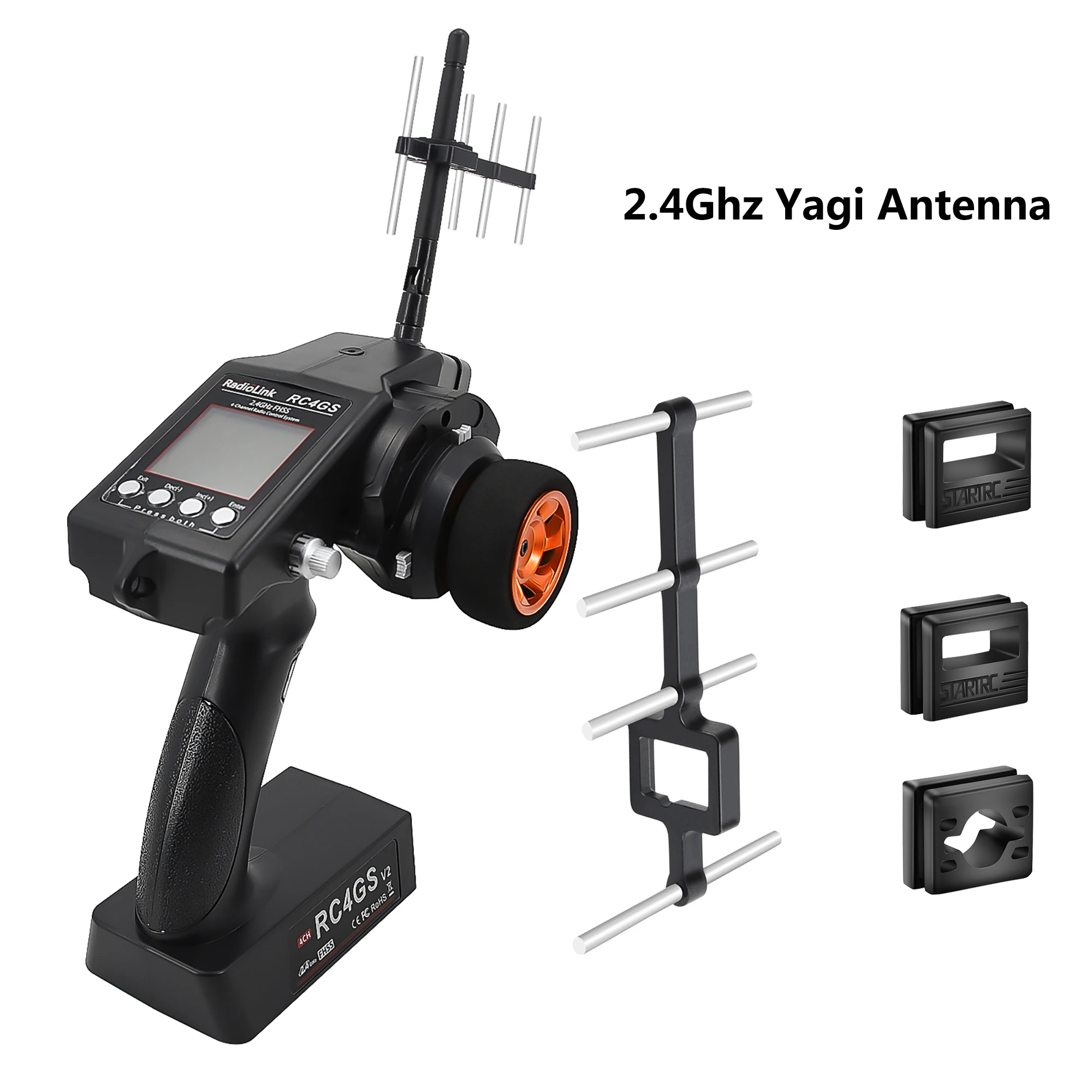 

Усилитель сигнала STARTRC RadioLink RC4GS, усилитель сигнала антенны Yagi, усилитель диапазона для контроллера RadioLink RC4GS V2, удлинитель сигнала 2,4 ГГц
