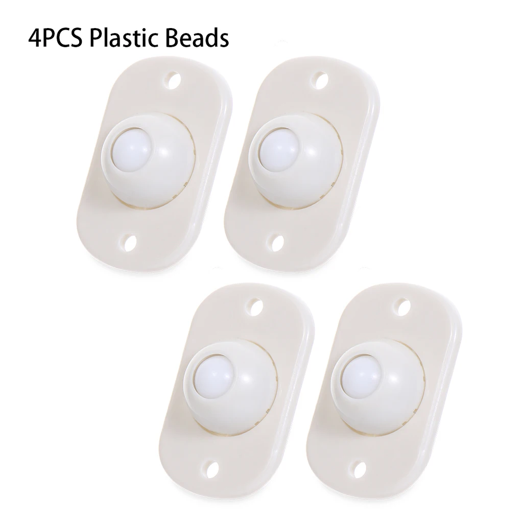 4 Pieces Storage Box Adhesive Pulley Wheels Trash Can Paste Steel Ball | Обустройство дома