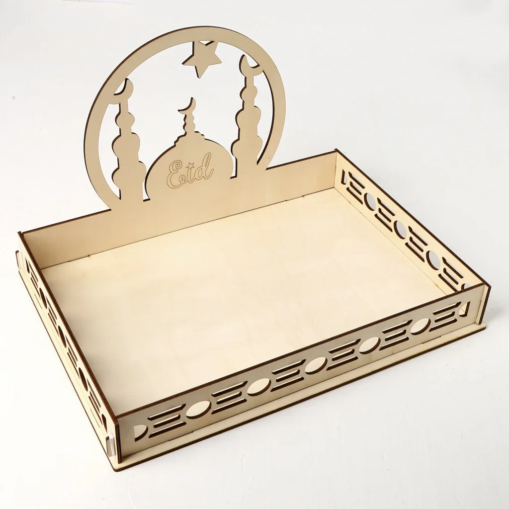 Деревянный мусульманский десертный поднос ИД Рамадан фестиваль фруктовая еда