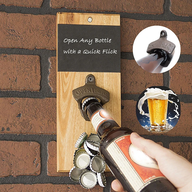 1 шт. настенный открывалка для бутылок деревенский винтажный чугунный пивных