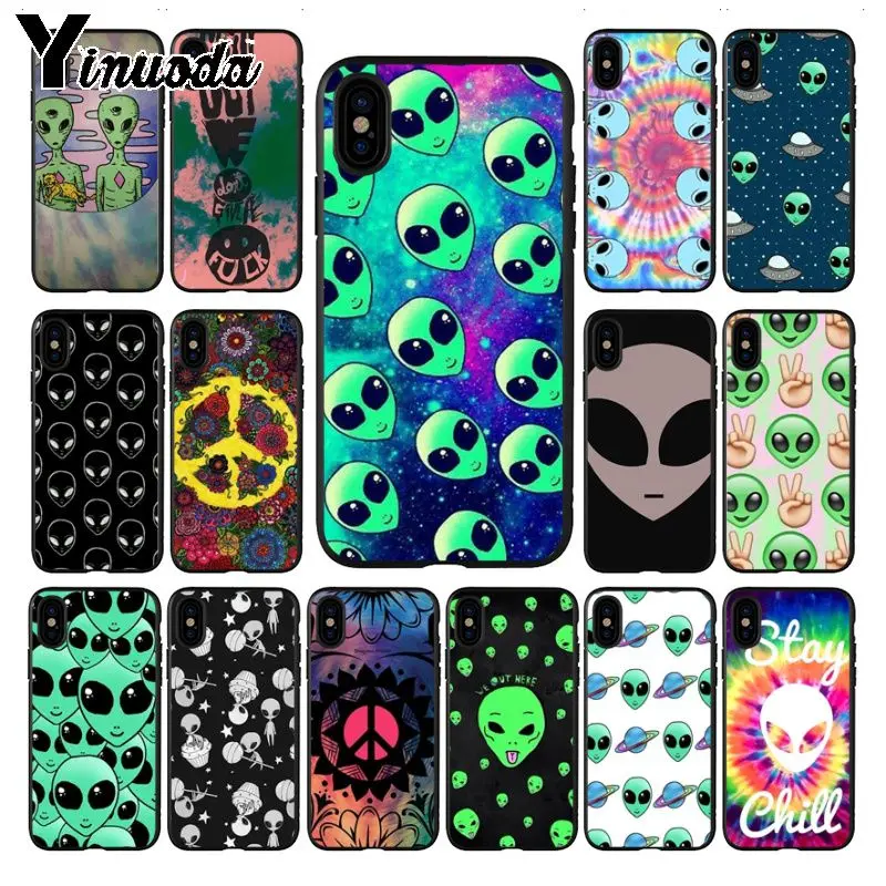 Мягкий силиконовый чехол для телефона Hippy Hippie Psychedelic Art Alien Peace iPhone X 11PRO MAX 8 7 6S Plus XS 5s