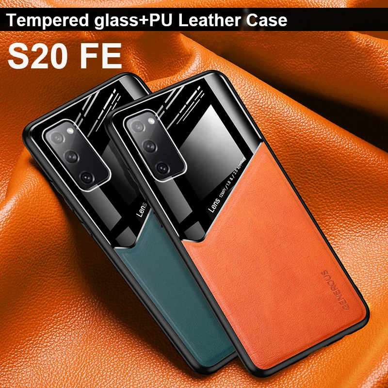 

Fine Hole Magnetic Dermatoglyph Double Splicing Phone Case For Samsung Galaxy S20 FE 5G 4G S20+ Ultra Note 20 10 Plus A71 A51
