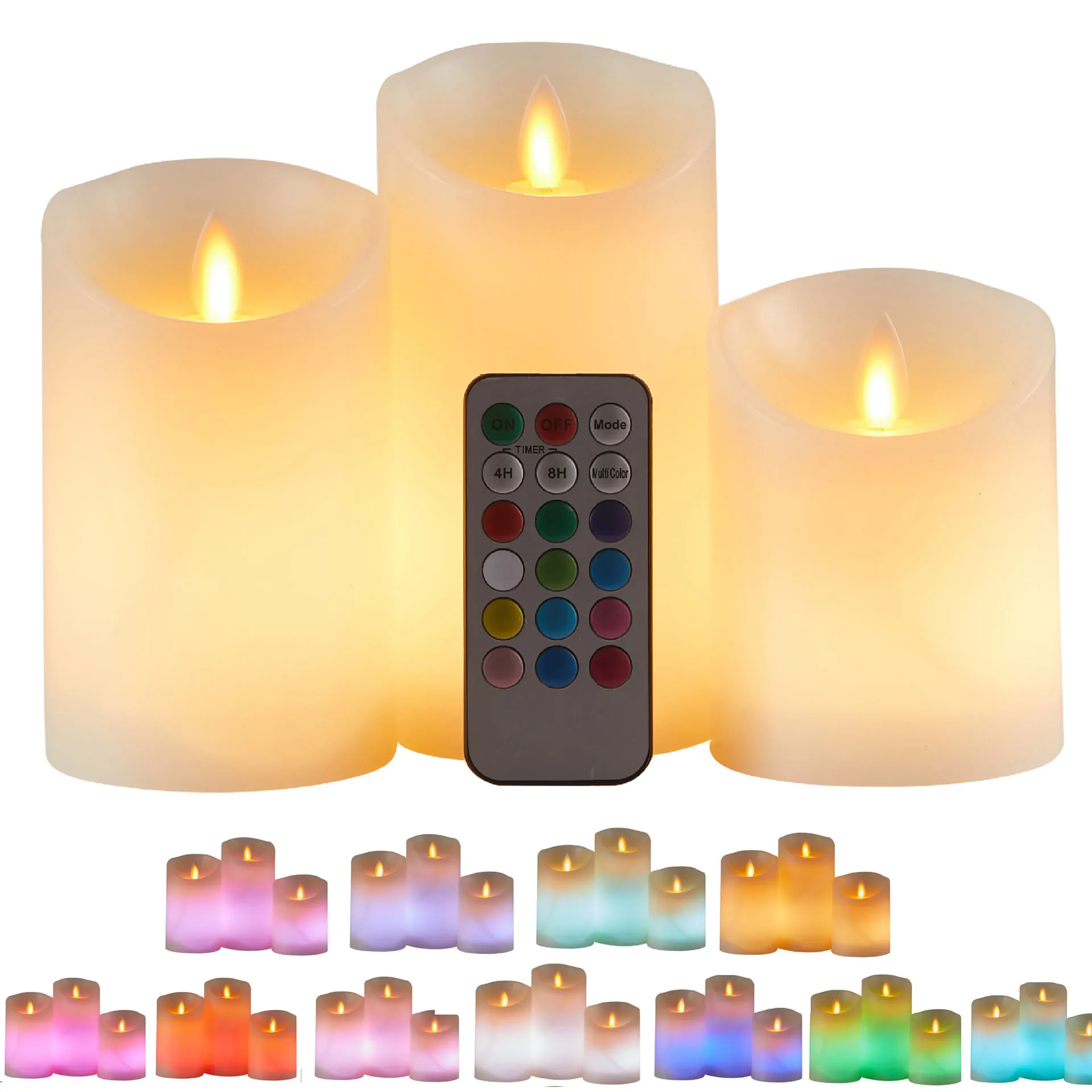 3 электрические желтые свечи светодиодный светильник для чайного шкафа с