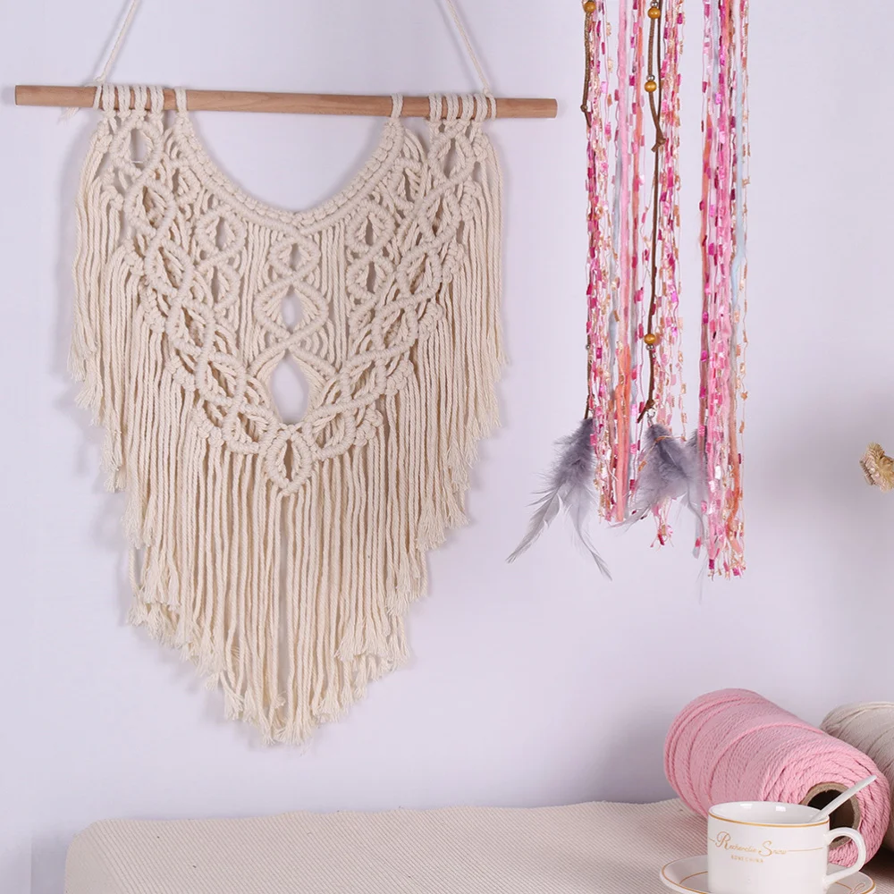 

Macrame Woven Wall Hanging Wall Decor Tassel Apartment Dorm Tapestry Decor