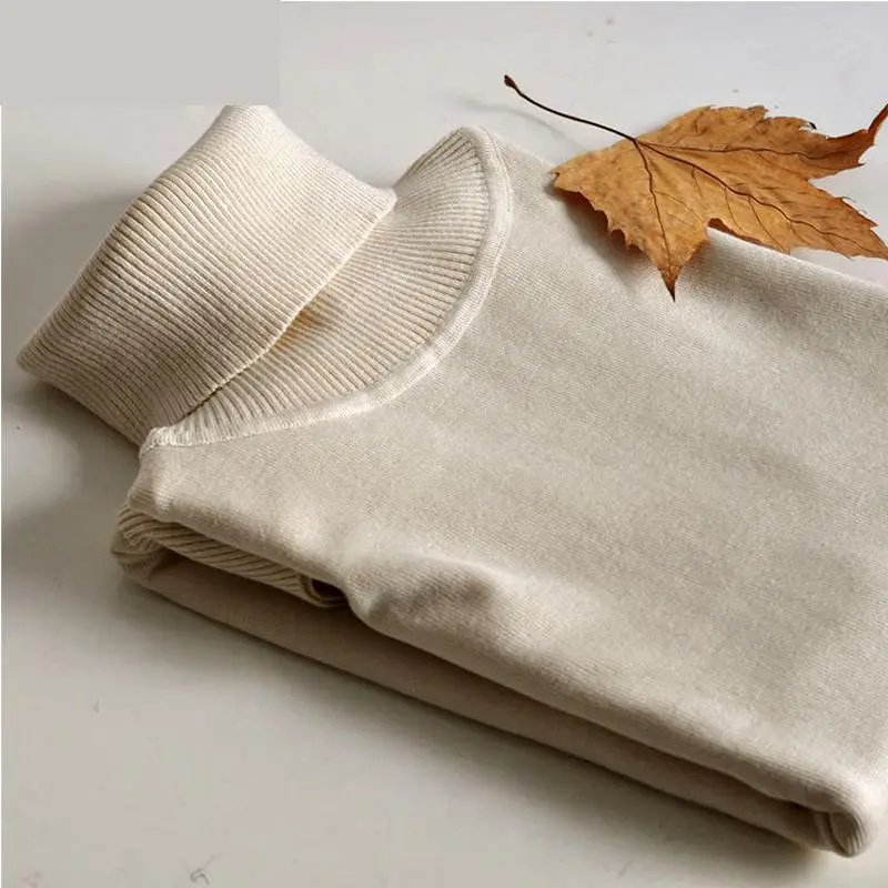 Женские зимние вязаные свитера 2020 облегающие пуловеры с высоким воротником