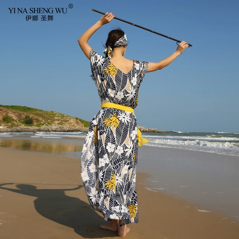 

New Fashion Women Dance Wear Belly Dance Clothes Baladi Dress saidi One-piece Dresses Girls Floral Costume Bellydance Dress