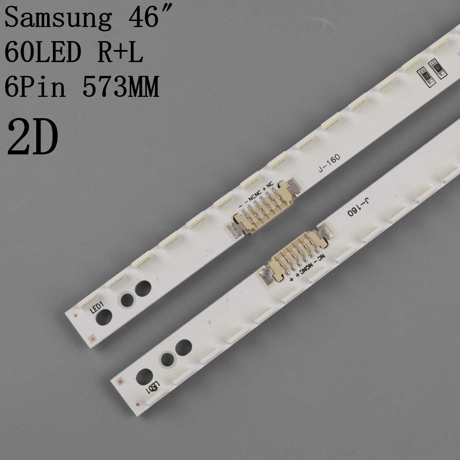 New 2 PCS/set 60LED 572mm LED Backlight strip For Samsung UA46ES5500R SLED 2012SVS46 7032NNB LEFT60 RIGHT60 2D