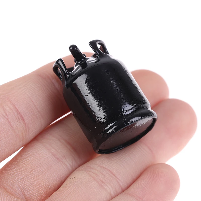 

Alloy Gas Stove Tank Utensils Tool Miniature Food Girls Toys For Children 1/12 Dollhouse Miniature Kitchen Toys